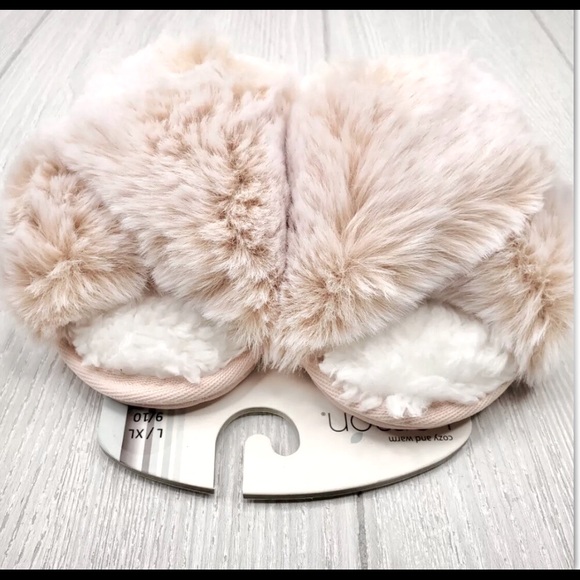 Lemon Women's Faux-Fur Slide Spa Slippers L/xl 9/10 Pink Stay home Comfortable Lemon Women's Faux-Fur Slide Spa Slippers L/xl 9/10 Pink Stay home Comfortable
